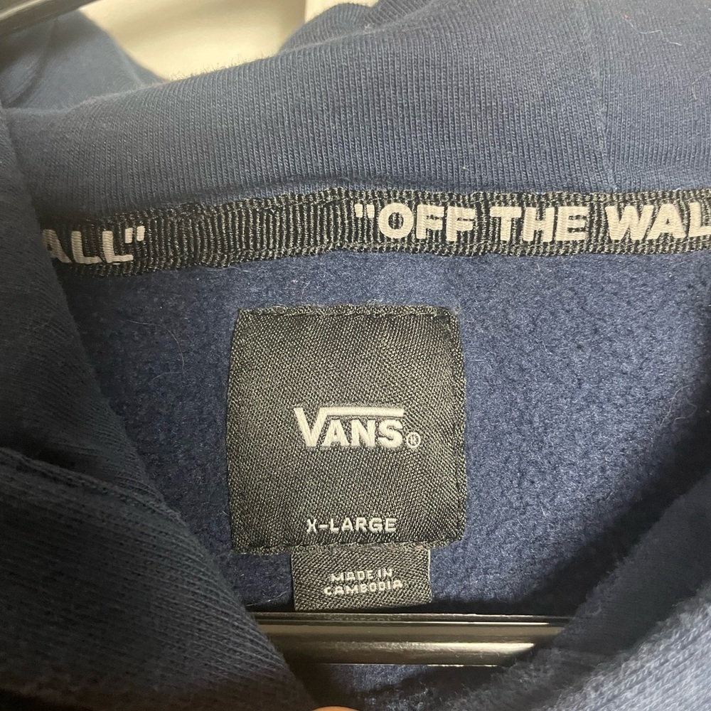 Vans off the wall kids navy blue hoodie size kids XL - Picture 4 of 5